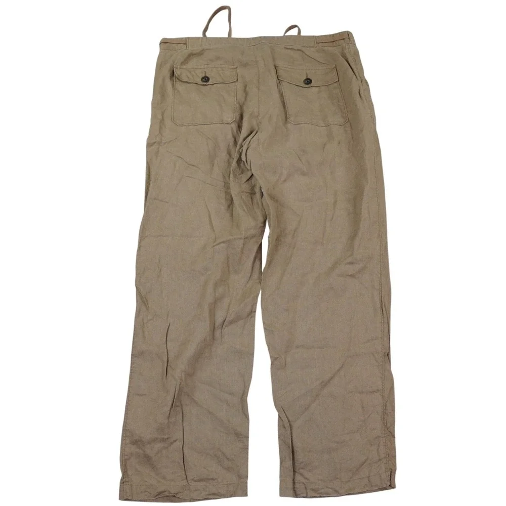 Tasso Elba Island Linen Pants Mens 36x31‎ Brown Relaxed Beach Summer Outdoor